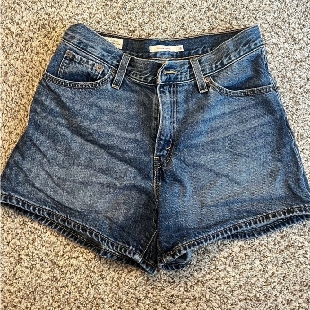 80s Levi Mom Shorts - Dark Wash